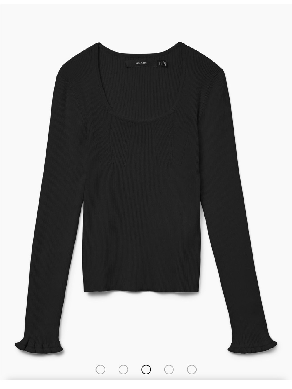 Vero Moda Long-Sleeve Ribbed Scoop Neck Top - NWT